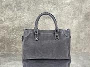 Okify Balenciaga Medium Le City Bag In Gray Suede 30x20x10cm - 6