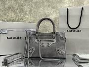 Okify Balenciaga Medium Le City Bag In Gray Suede 30x20x10cm - 1