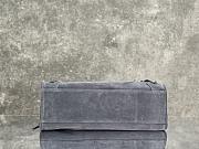 Okify Balenciaga Large Le City Bag In Gray Suede 37x23x15cm - 6