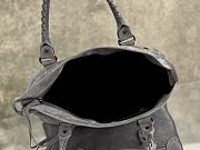 Okify Balenciaga Large Le City Bag In Gray Suede 37x23x15cm - 5