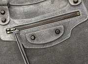 Okify Balenciaga Large Le City Bag In Gray Suede 37x23x15cm - 4