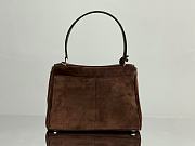 Okify Balenciaga Rodeo Dark Brown Suede Bag 29x20x10cm - 4