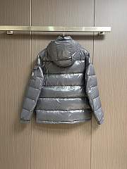 Okify Moncler Maya Gray Hooded Down Jacket  - 3