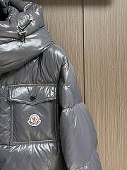 Okify Moncler Montbeliard Gray Hooded Down Jacket - 3