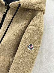 Okify Moncler Beige And Black Reversible Hooded Lambskin Jacket - 3