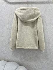 Okify Moncler White Reversible Hooded Lambskin Jacket - 6