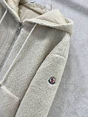 Okify Moncler White Reversible Hooded Lambskin Jacket - 4