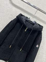 Okify Moncler Black Reversible Hooded Lambskin Jacket - 6