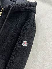 Okify Moncler Black Reversible Hooded Lambskin Jacket - 5
