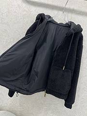 Okify Moncler Black Reversible Hooded Lambskin Jacket - 3