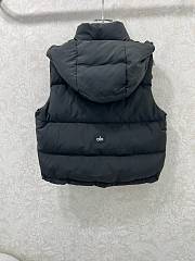 Okify Alo Black Padded Vest Jacket With Detachable Hood - 6