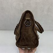 Okify Balenciaga Small Le City Bag In Dark Brown Suede 30x13x20cm - 5