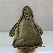 Okify Balenciaga Medium Le City Bag In Dark Green Suede 38x24x15cm - 2
