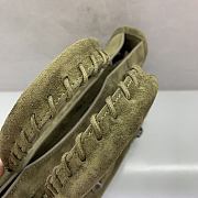 Okify Balenciaga Small Le City Bag In Dark Green Suede 30x13x20cm - 3