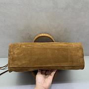 Okify Balenciaga Medium Le City Bag In Brown Suede 38x24x15cm - 6