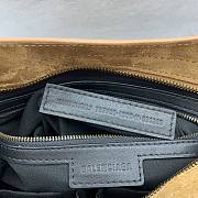 Okify Balenciaga Medium Le City Bag In Brown Suede 38x24x15cm - 3