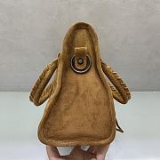 Okify Balenciaga Small Le City Bag In Brown Suede 30x13x20cm - 5