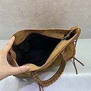 Okify Balenciaga Small Le City Bag In Brown Suede 30x13x20cm - 2