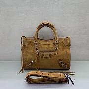 Okify Balenciaga Small Le City Bag In Brown Suede 30x13x20cm - 1