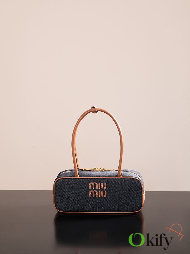 Okify MiuMiu Beau Small Denim Bag 28x11.5x8cm - 1