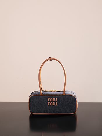 Okify MiuMiu Beau Small Denim Bag 28x11.5x8cm