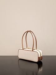 Okify MiuMiu Beau Small Canvas And Leather Bag 28x11.5x8cm - 2