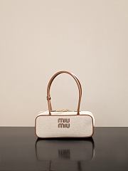 Okify MiuMiu Beau Small Canvas And Leather Bag 28x11.5x8cm - 1