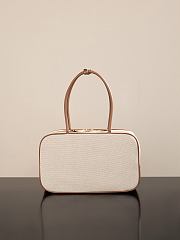 Okify MiuMiu Beau Large Canvas And Leather Bag 34x20x10cm - 2