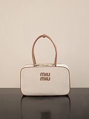 Okify MiuMiu Beau Large Canvas And Leather Bag 34x20x10cm - 1