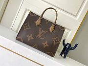 Okify Louis Vuitton OnTheGo MM Monogram Reverse Bag In Brown M45321 35x27x14cm - 1