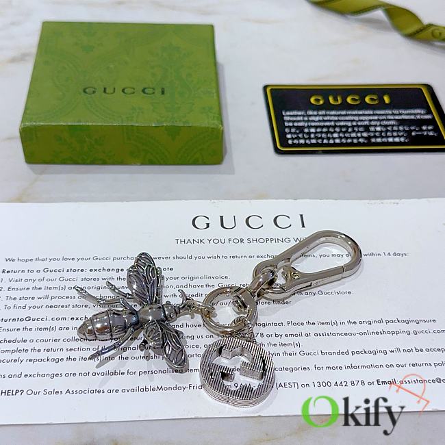 Okify Gucci Silver Bee Key Chain  - 1
