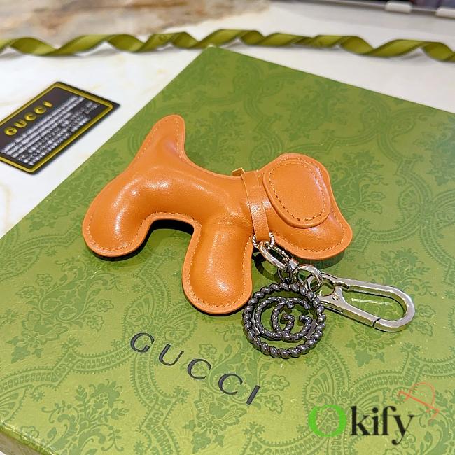Okify Gucci Brown Dog Key Chain - 1