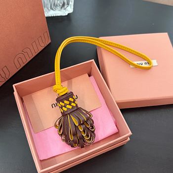 Okify MiuMiu Tassel Brown Bag Charm