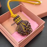 Okify MiuMiu Tassel Brown Bag Charm - 5