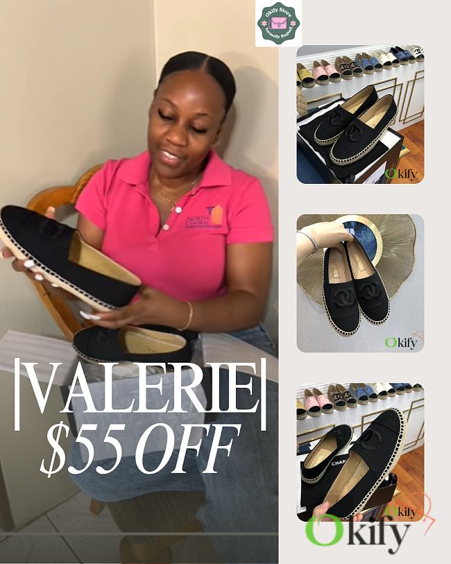 Okify CC Espadrilles Shoes In Black 8729 - 1