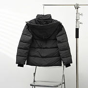Okify Canada Goose Black Hooded Down Jacket Unisex  - 3