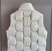 Okify Moncler White Sleeveless Down Jacket Unisex - 3