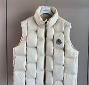 Okify Moncler White Sleeveless Down Jacket Unisex - 6