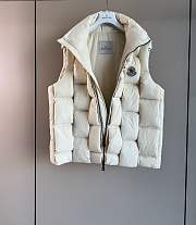 Okify Moncler White Sleeveless Down Jacket Unisex - 5