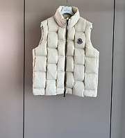 Okify Moncler White Sleeveless Down Jacket Unisex - 1