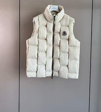 Okify Moncler White Sleeveless Down Jacket Unisex