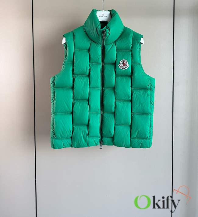 Okify Moncler Green Sleeveless Down Jacket Unisex - 1