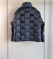 Okify Moncler Black Zippered Down Jacket Unisex - 2