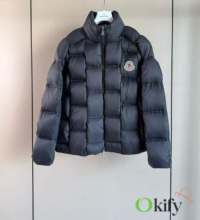 Okify Moncler Black Zippered Down Jacket Unisex - 1