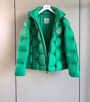 Okify Moncler Green Zippered Down Jacket Unisex - 3