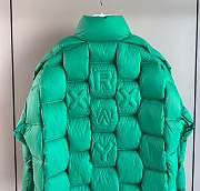 Okify Moncler Green Zippered Down Jacket Unisex - 2