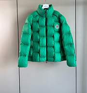 Okify Moncler Green Zippered Down Jacket Unisex - 1