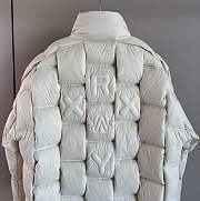 Okify Moncler White Zippered Down Jacket Unisex - 6