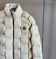 Okify Moncler White Zippered Down Jacket Unisex - 3