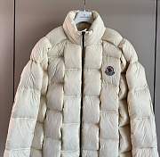 Okify Moncler White Zippered Down Jacket Unisex - 4